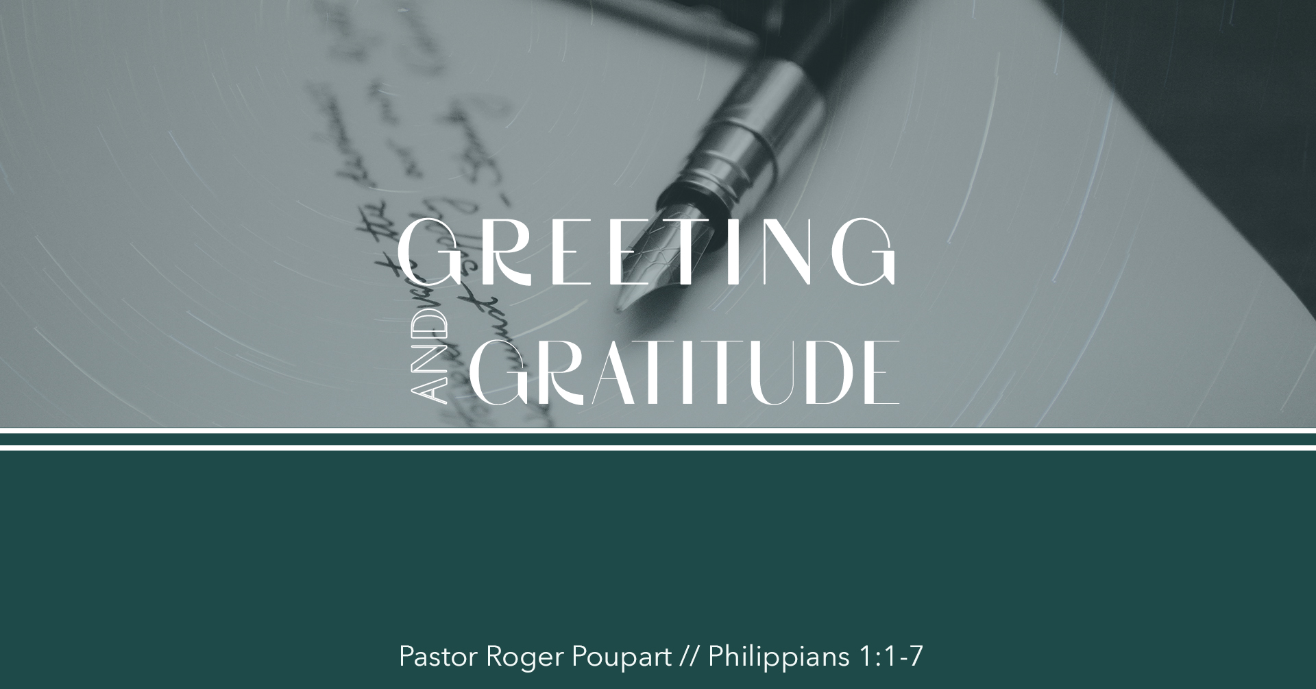 Greeting & Gratitude